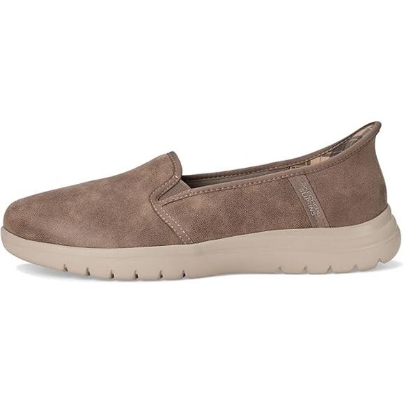 NWT SKECHERS Women's Hands Free Slip-ins Gore Loafer, Dark Taupe, 9.5 - Picture 2 of 7